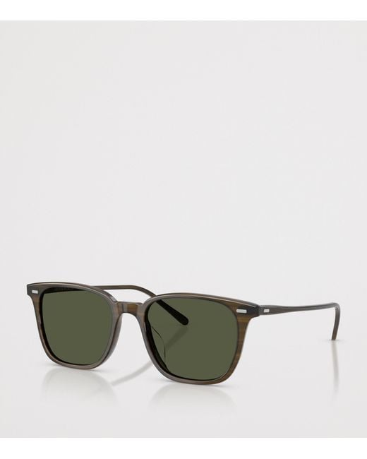 Oliver Peoples Green Laedin Square Sunglasses