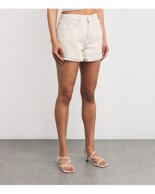 GOOD AMERICAN Natural Good 90S Denim Shorts