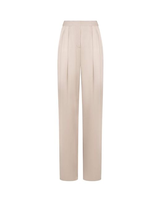 Tom Ford White Silk Tailored Trousers