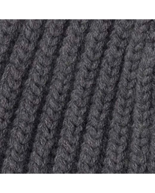Prada Gray Wool Logo Beanie for men