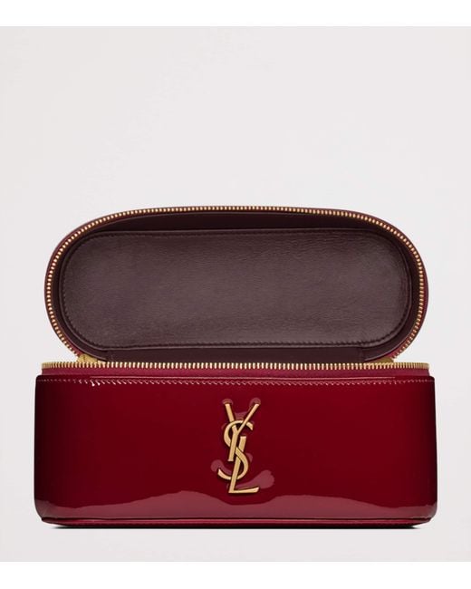 Saint Laurent Red Patent Leather Gaby Vanity Bag