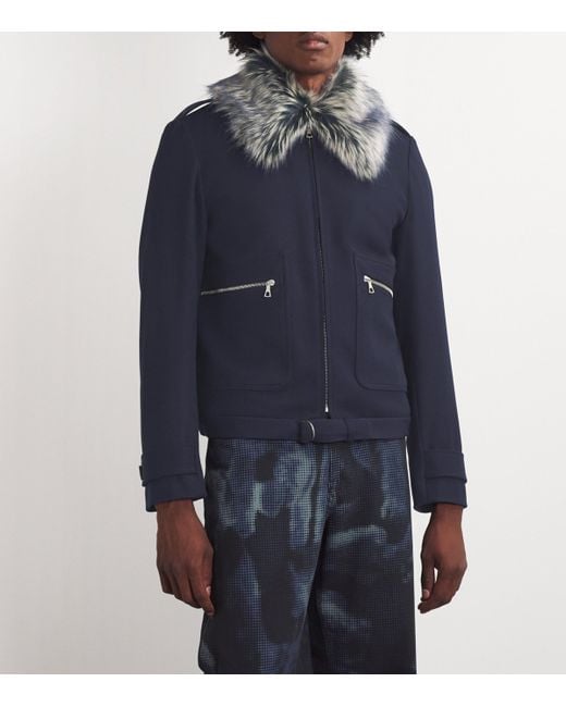 ジャケット・アウター dries van notten verona bis fur jacket Verona Bis M.W. Jacket in Navy – SVRN