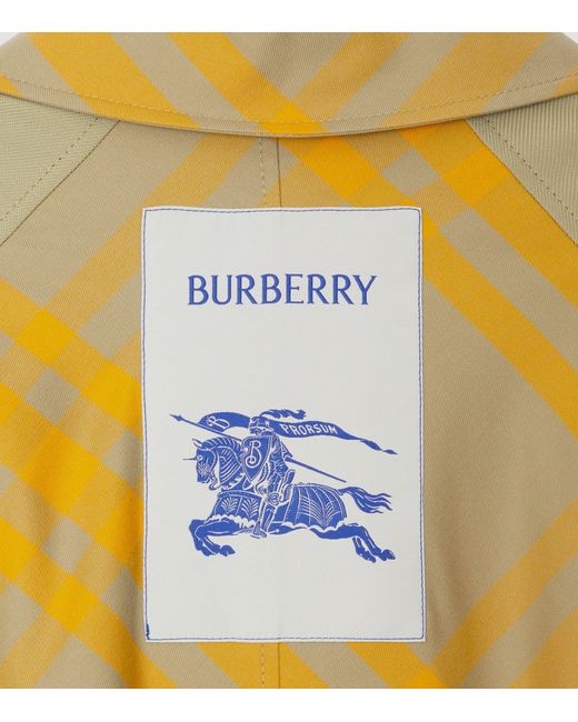 Burberry Yellow Long Reversible Bradford Car Coat