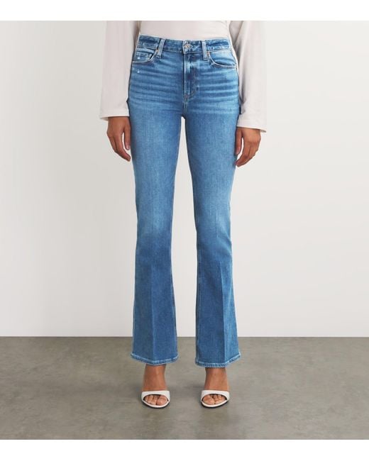 PAIGE Blue High-Rise Laurel Canyon Jeans