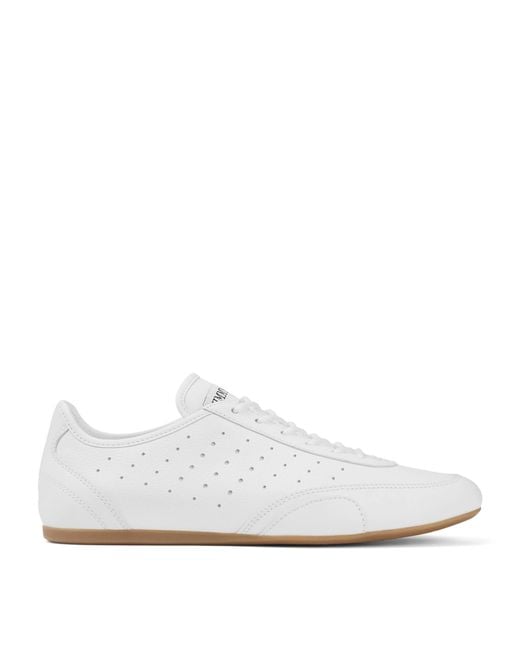Jimmy Choo White Leather Sunny Sneakers