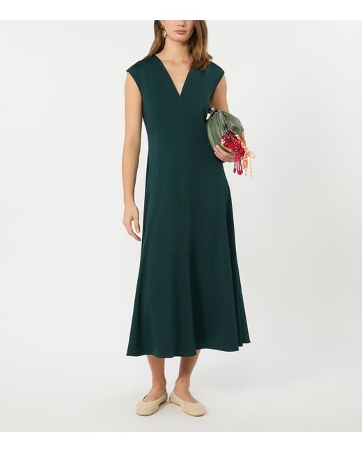 Max Mara Green Jersey Midi Dress