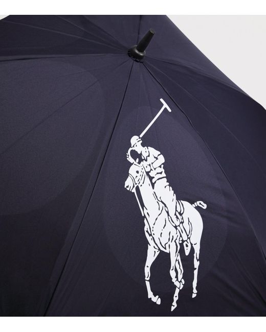 Ralph Lauren Blue Logo Print Umbrella for men