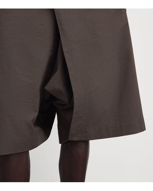 IM MEN Gray Wide-Leg Chino Shorts for men