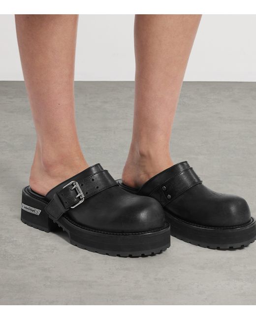 Balenciaga Black Calfskin Venom Mules
