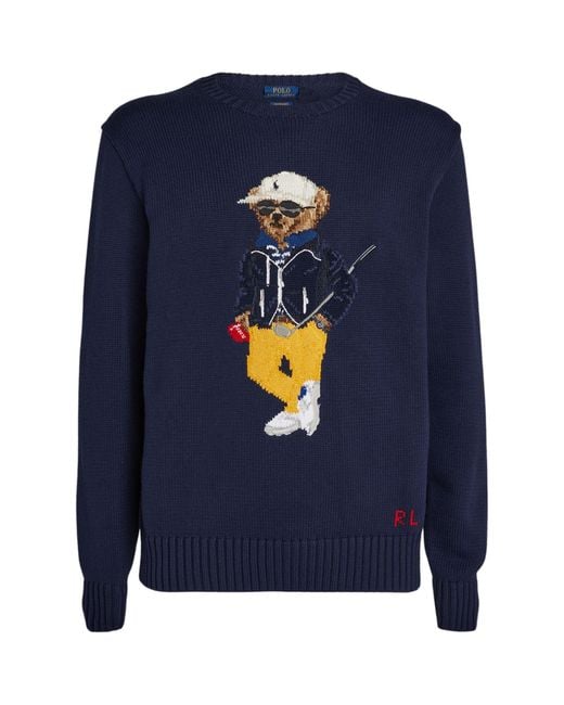RLX Ralph Lauren Blue Golf Polo Bear Sweater for men