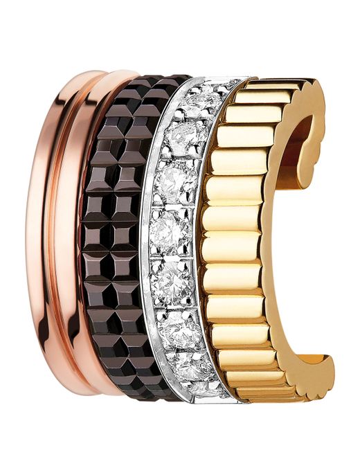 Boucheron Metallic Mixed And Diamond Quatre Classique Single Ear Clip