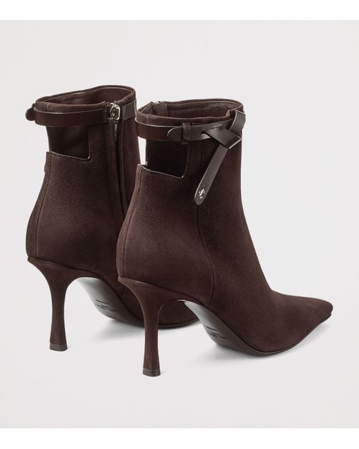 Jimmy Choo Brown Camie Ab 85 Suede Heeled Boots