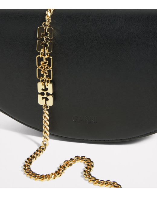 Ganni Apo-G Chain Wallet in Black | Lyst