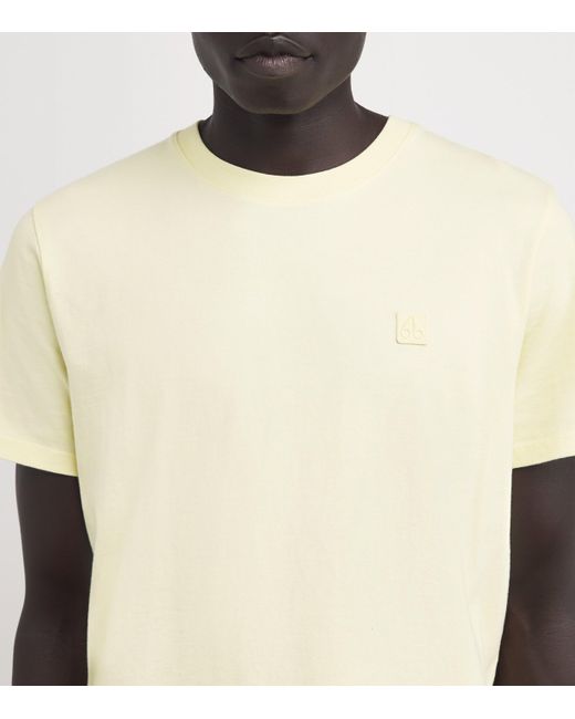 Moose Knuckles Natural Cotton Logo Duluth T-Shirt for men