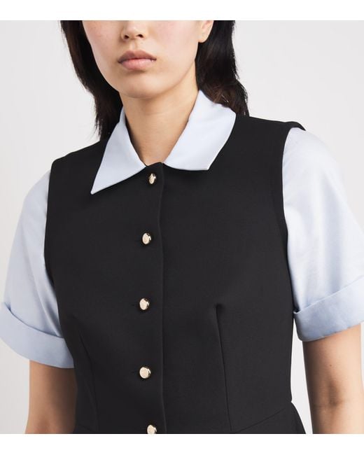 Sandro Black 2-In-1 Mini Dress