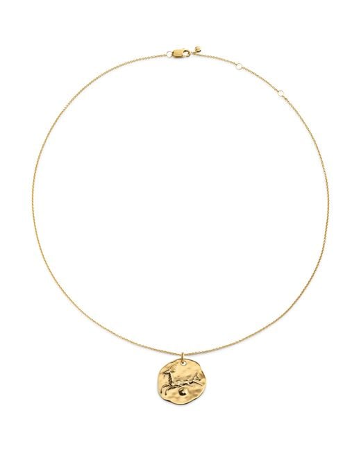 Monica Vinader Metallic Vermeil Zodiac Capricorn Necklace