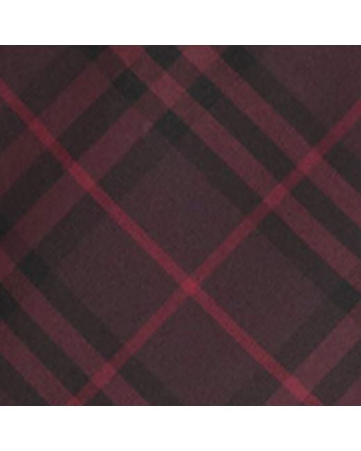 Burberry Purple Cropped Reversible Check Hooded Jacket