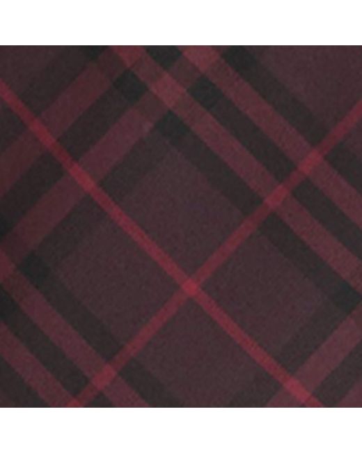 Burberry Purple Cropped Reversible Check Hooded Jacket