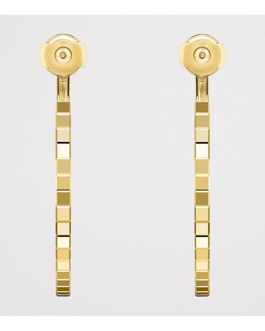 Chopard Metallic Ice Cube Hoop Earrings