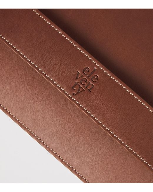 Eleventy Brown Hand-Held Pouch for men