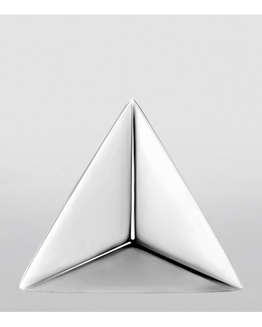 Maria Tash Metallic Faceted Triangle Threaded Stud Earring