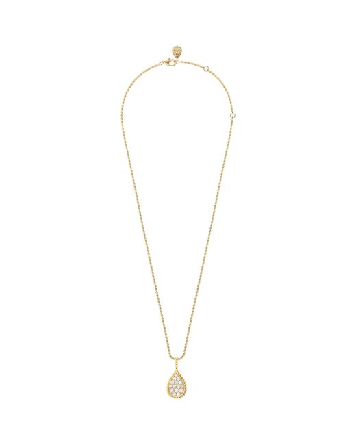 Boucheron White Medium And Diamond Serpent Bohème Motif Pendant