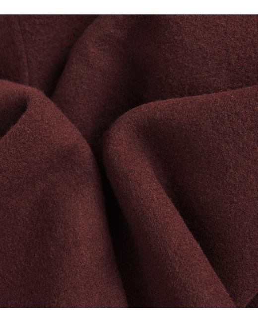 Max Mara Purple Wool-Blend Zip-Up Hoodie