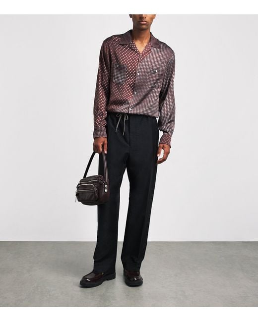 Maison Margiela Purple Satin Paisley Shirt for men