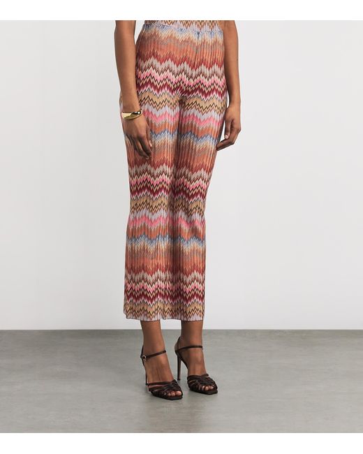 Missoni Red Snake Chevron Bootcut Trousers