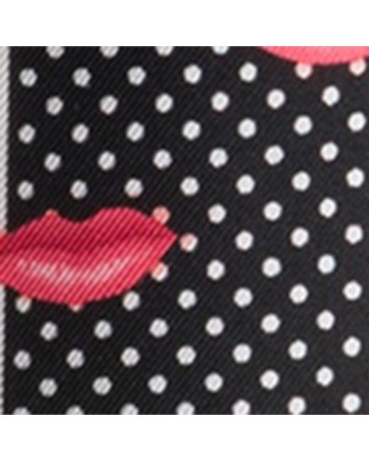 Prada White Silk Printed Skinny Scarf