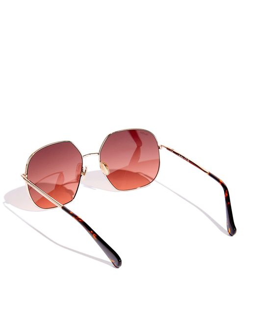 Max Mara Pink Metal Frame Sunglasses