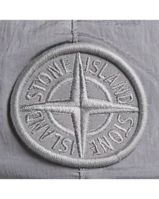Stone Island Gray Logo Baseball Cap for men
