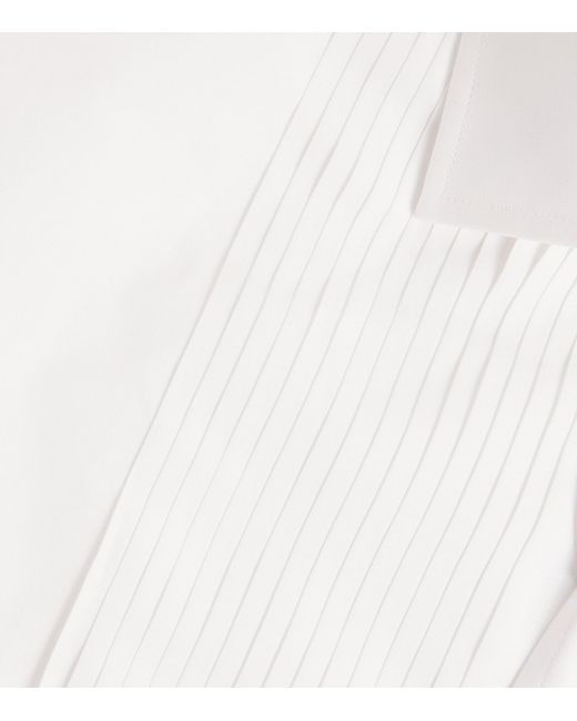 Ralph Lauren White Cotton Tuxedo Dress Shirt for men