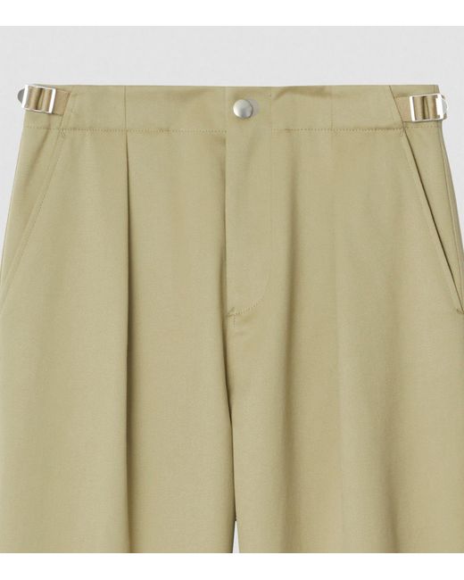 Burberry Green Satin Relaxed Trousers