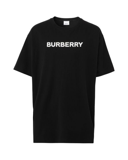 Burberry Black Oversized Logo T-shirt for men