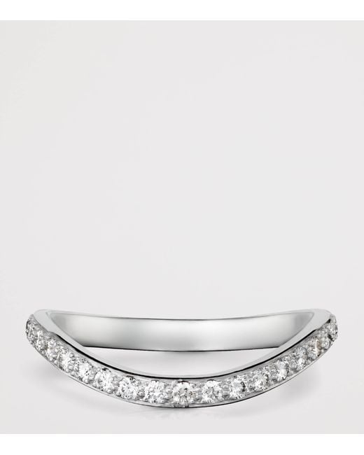 Cartier Metallic Platinum And Diamond Trinity Ruban Wedding Band