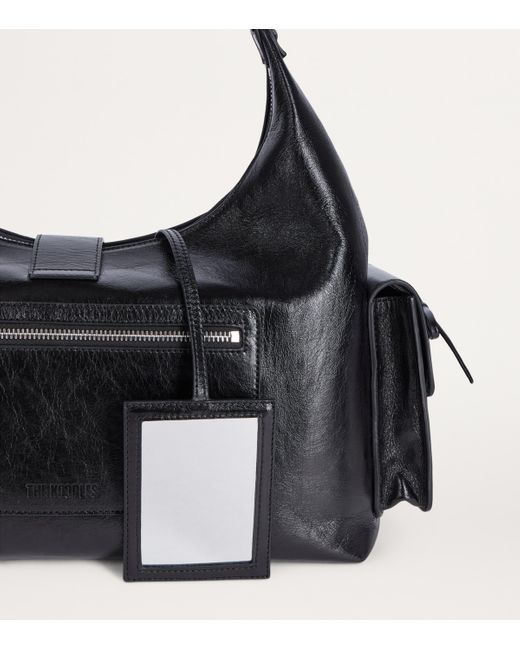 The Kooples Black Xl Leather Amelia Shoulder Bag