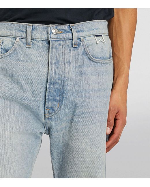 Rhude Blue 90s Mid-rise Straight Jeans for men