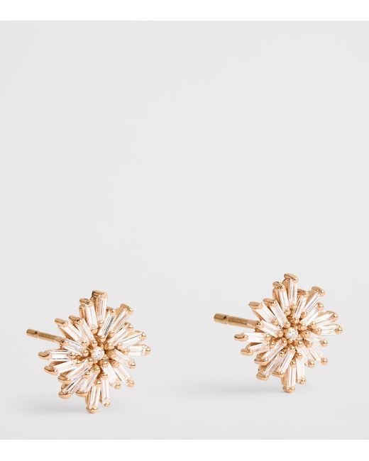 Suzanne Kalan Natural And Diamond Classic Spark Stud Earrings
