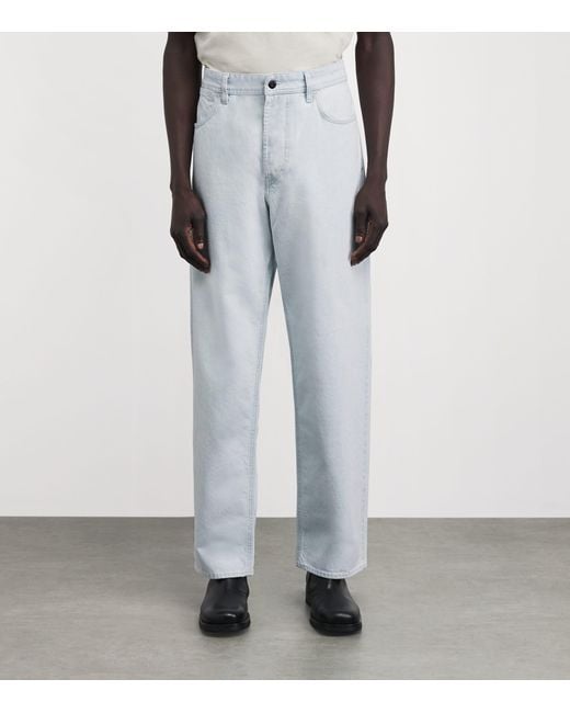 Stone Island Blue Ultra-Bleached Loose-Fit Jeans for men