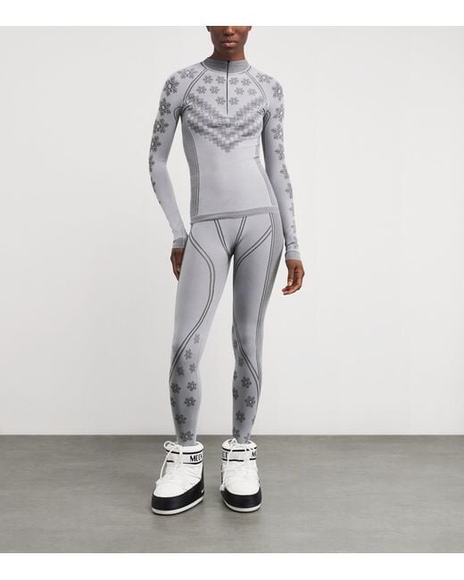 Skims Gray First Layers Half-Zip Top