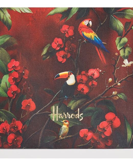 Harrods Red Small Exotics Blend 49 Tote Bag