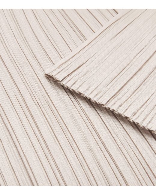 Pleats Please Issey Miyake White New Colorful Basics Maxi Dress