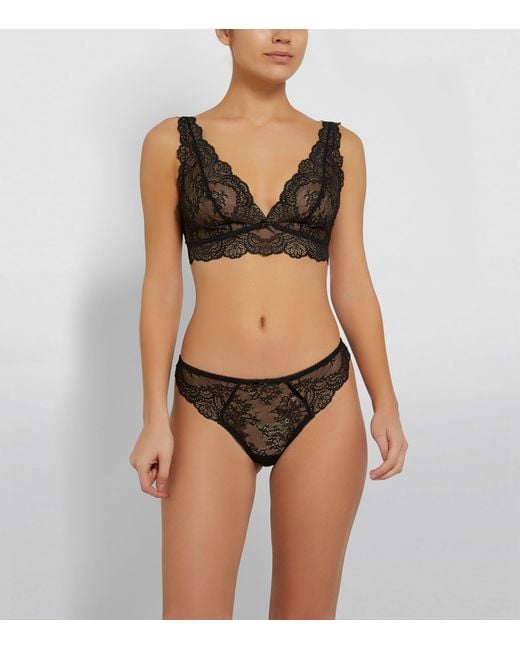 Aubade Gray Lace Tanga