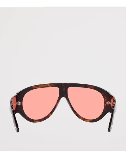 Tom Ford Brown Tortoiseshell Bronson Aviator Sunglasses for men