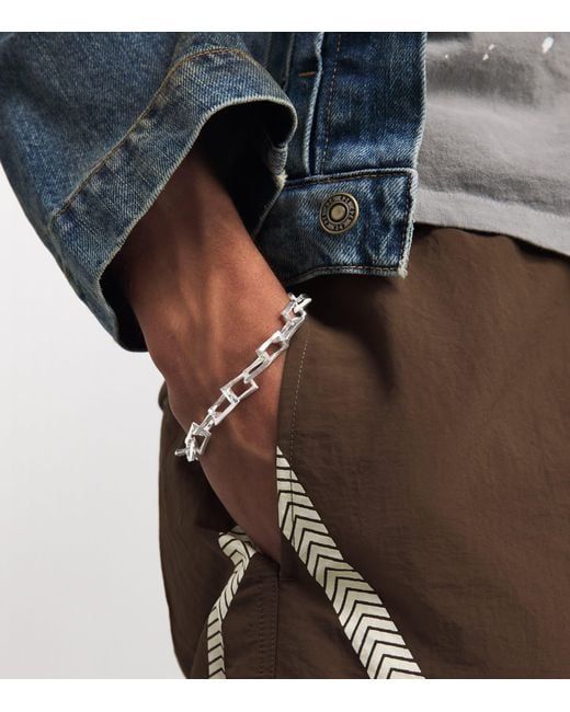 The Ouze Natural Sterling Petite Bulk Bracelet for men