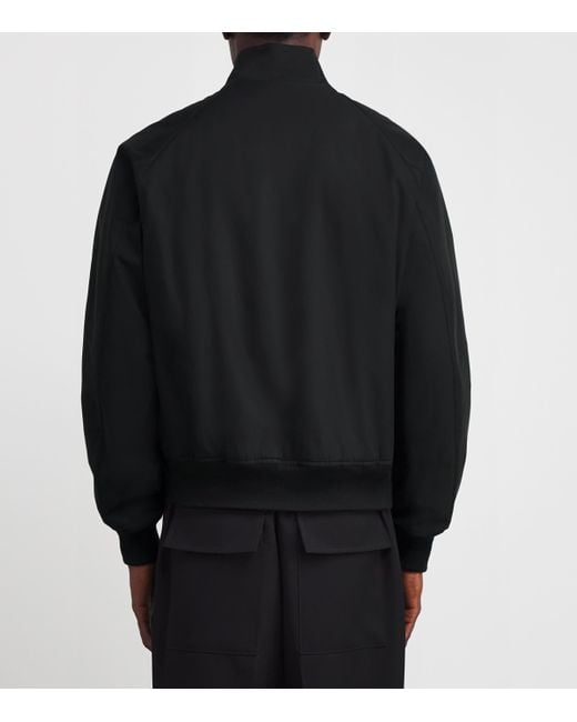 Ralph Lauren Black Silk Saunders Bomber Jacket for men