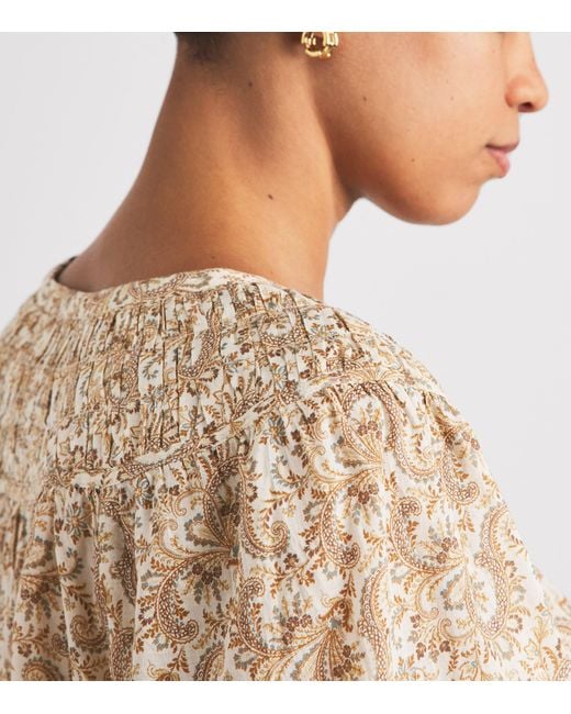 PAIGE Natural Paisley Print Zoia Blouse