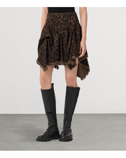 AllSaints Black Denim Crissy Mini Skirt
