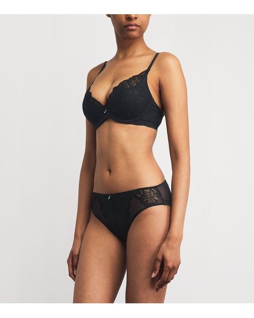 Simone Perele Black Lace Intrigue Plunge Push-Up Bra